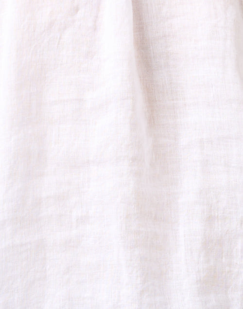 Stylish Daria All - Season White Linen Women's Top
