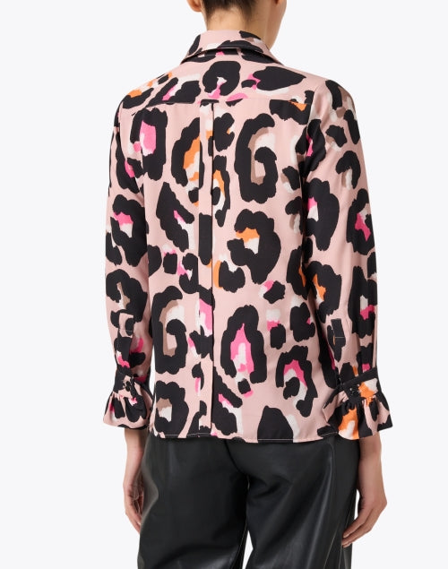 Vilagallo Women's Alba Leopard Print Button - Front Fashion Top