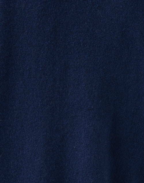 Stylish Indigo-colored Cashmere Women's Knit Sweater