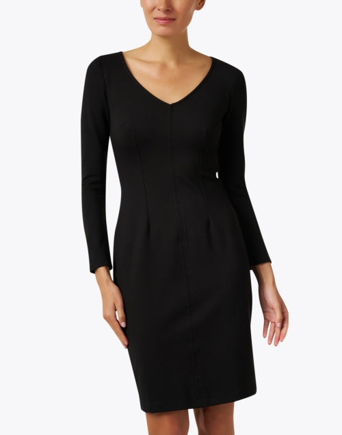 Chloe Kristyn's Stylish Maggie Black Ponte Women's Dress