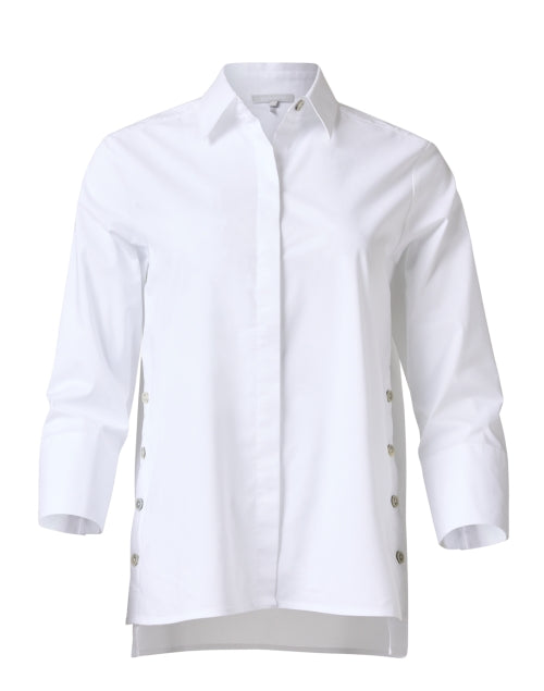 Maxine Classic White Stretchable Cotton Casual Shirt for Everyday Wear