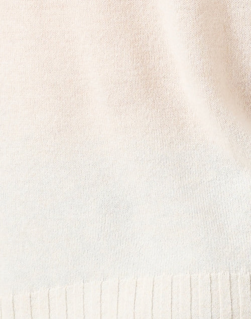 Beige Cashmere Sweater with Eye - catching Star Print