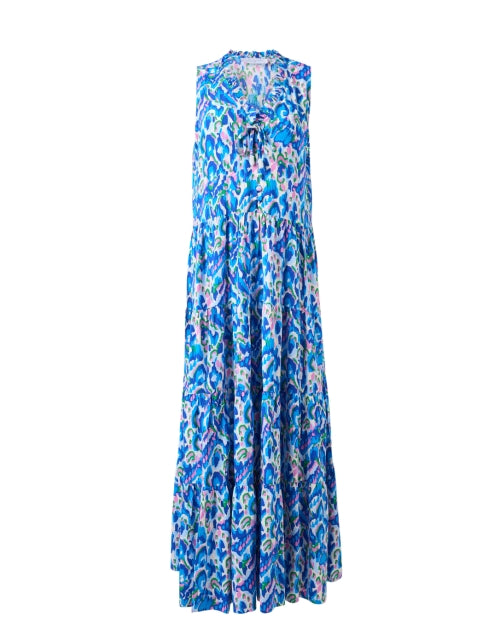 Kaia Lightweight Blue Printed Summer Dress for Women