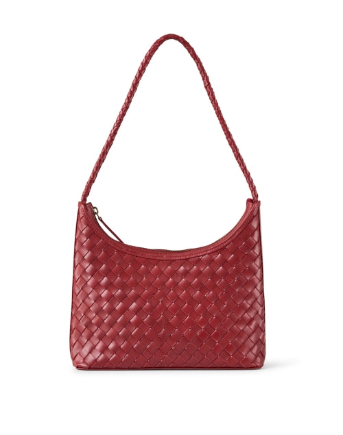 Marni Red Hand - woven Leather Single - strap Shoulder Handbag