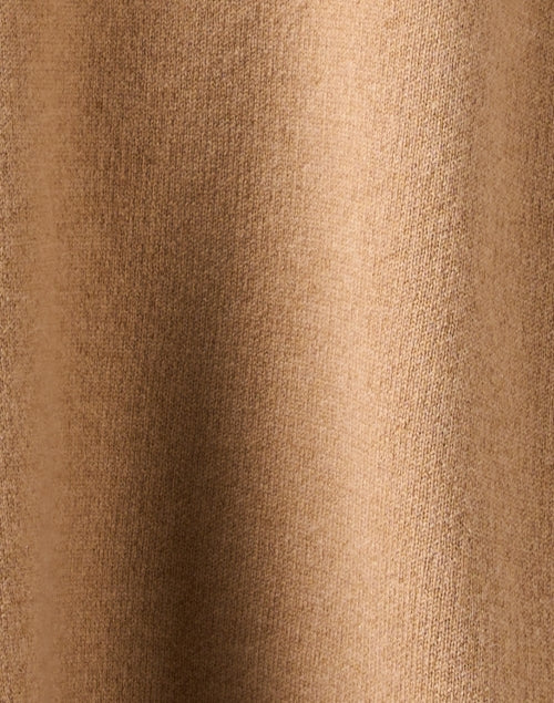 Soft Camel Wool Cashmere Zip-up Poncho for Casual Style