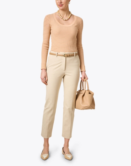 Mini Camel Leather Kennedy Fashion Belt for Daytime Style