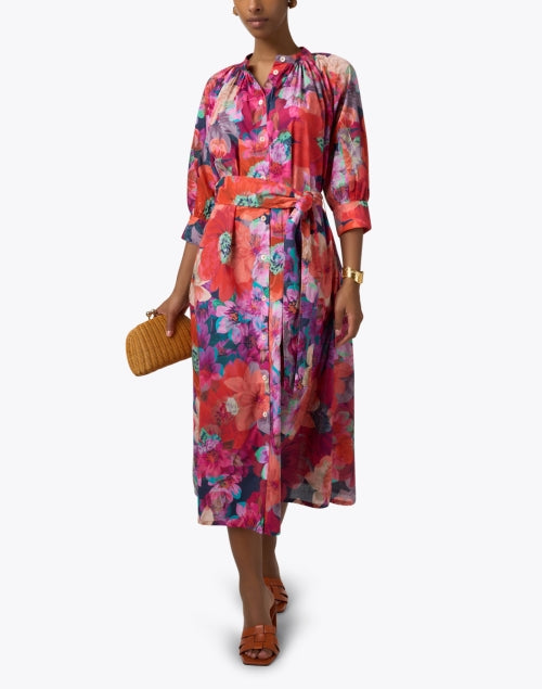 Celia Tropical Multi - Printed Cotton Women's Dress for Various Events