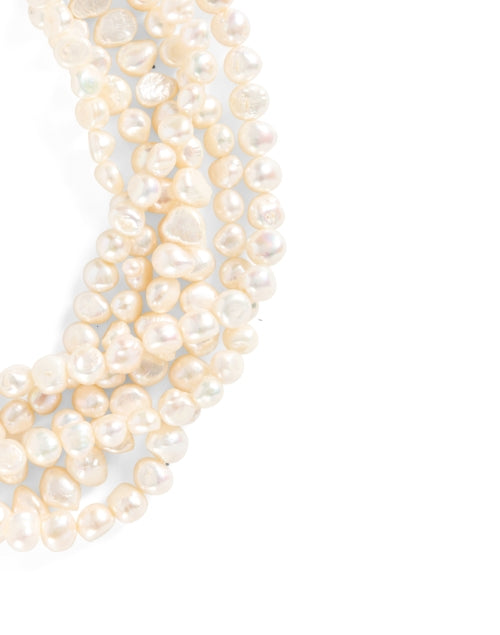 Kenneth Jay Lane Stunning Gold-Clasp Freshwater Multi-Strand Pearl Necklace