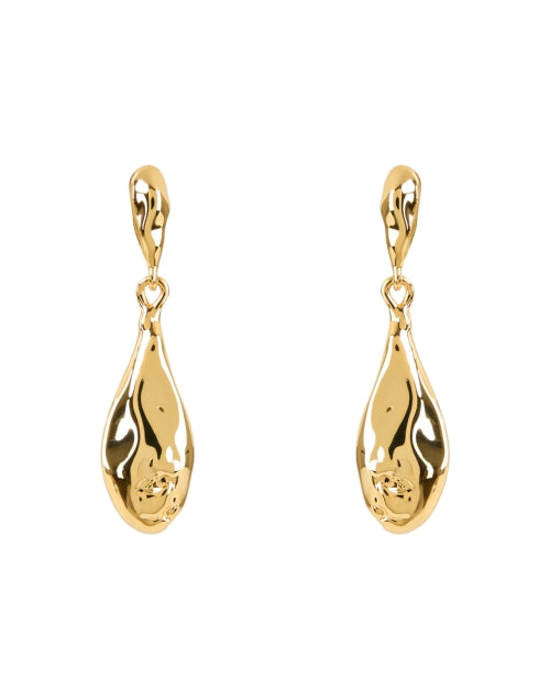 Exquisite 14k Gold-Plated Brass Teardrop Post-Back Earrings by Alexis Bittar
