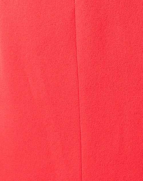 Tara Red Poppy-colored Lightweight Wool Crepe Mini Shift Dress