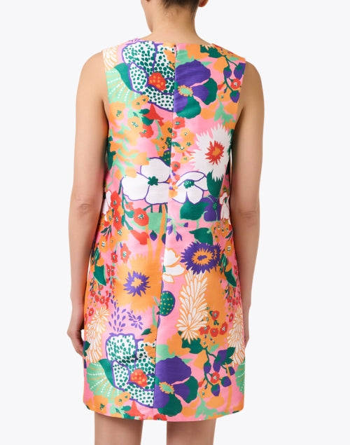 Stylish Pink Multi - floral Sleeveless Shift Dress by Frances Valentine