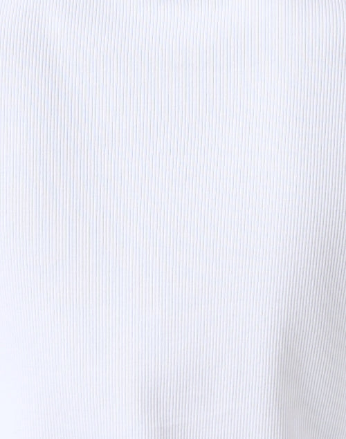 Soft Pima Cotton White Slim-Fit Cedar Turtleneck Top for Cooler Months