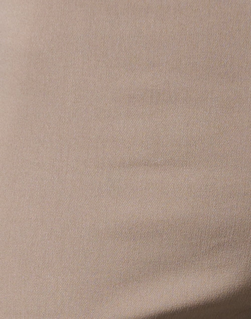 Stretchable Taupe Pull - On Mid - Rise Equestrian Pants for Modern Women