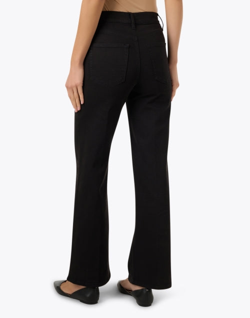 Frame's Stylish Black Wide Leg Stretch Slim Jeans