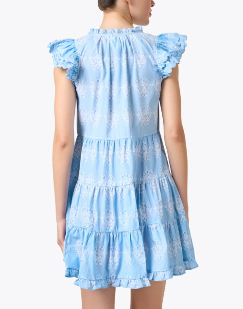 Stylish Blue Medallion Print Cotton Mini Dress by Sail to Sable