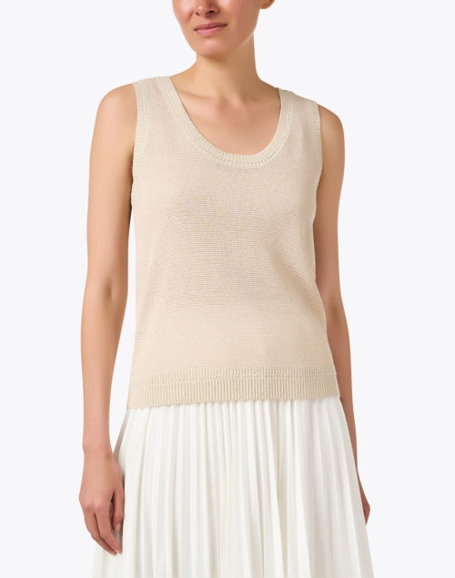 Kobi Halperin Heidi Beige Women's Sleeveless Knit Sweater Top