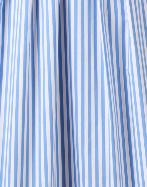 Exquisite Sutton Blue-and-White Striped Cotton Blend Shirt Dress with Tailored Waist
