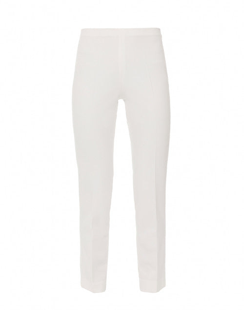 Ivory Stretch Side-Zipper Tapered Dress Pants for All Occasions