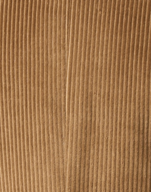 Stylish Afona Tan Soft Cotton Corduroy Double - Breasted Jacket