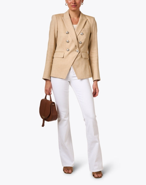 Miller Tan Linen Dickey Style Men's Fashion Jacket for All Seasons