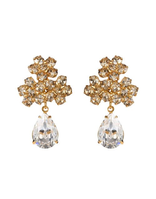 Gorgeous Adelie Gold Flower Dangle Drop Earrings for Women
