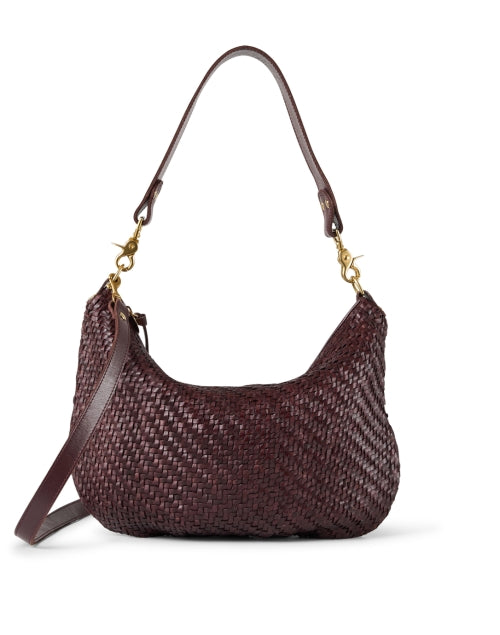 Medium-Sized Cream Woven Leather Convertible Messenger Bag