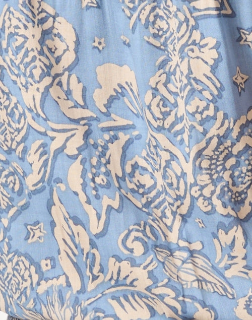 Poupette St Barth's Charming Blue Printed Mini Bibi Dress