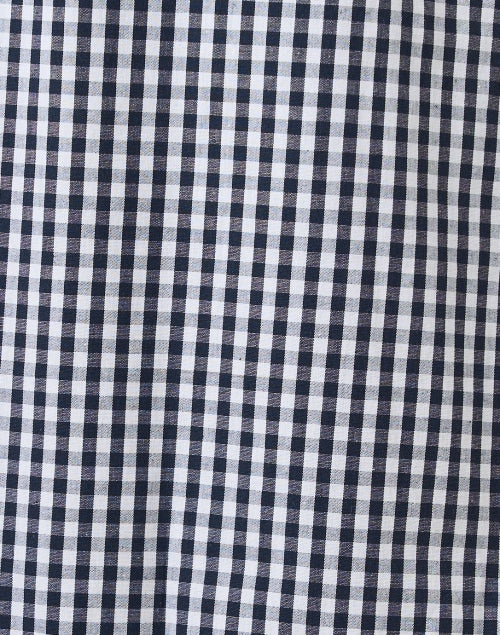 Effortlessly Chic Navy and White Checked Laila Midi Skirt