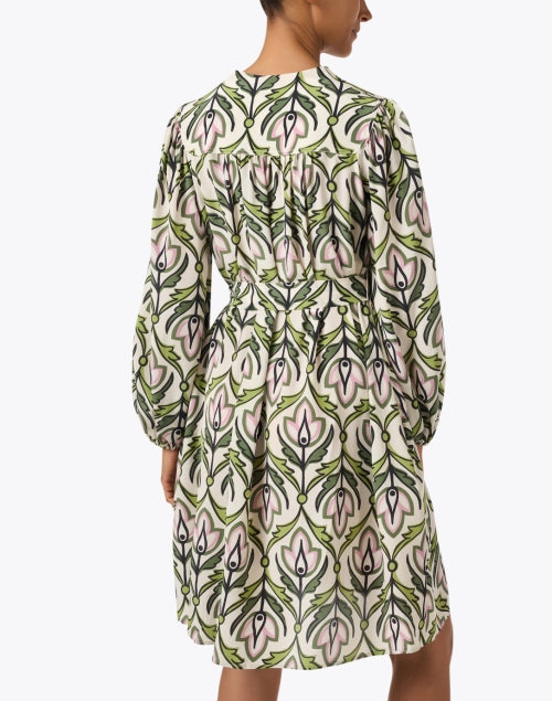 Weekend Max Mara Baden Green-Printed Silk Women's Dress for Effortless Style