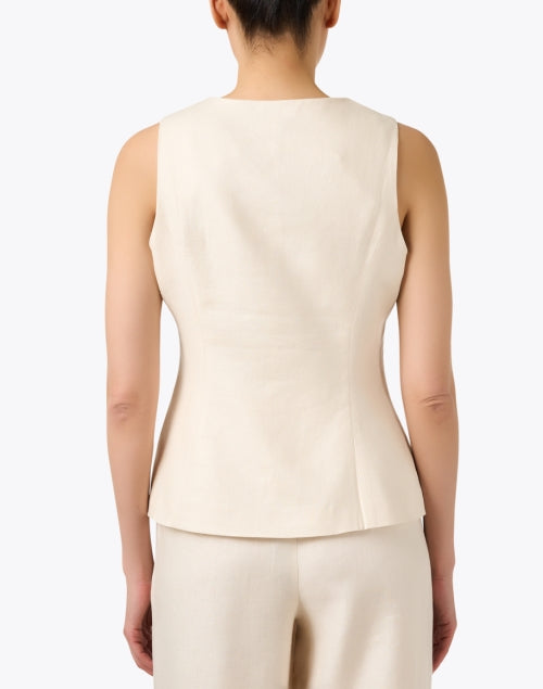 Stylish Beige Linen Chloe Vest Top for a Modern Look