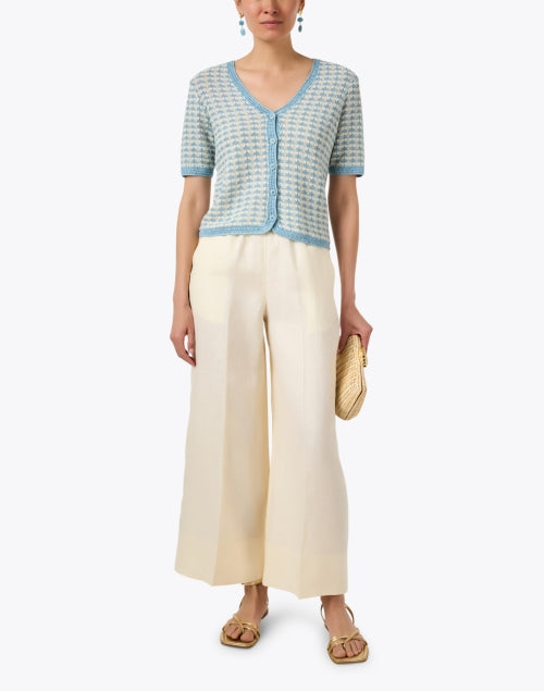 Beige Colored Wide-Leg Linen Pants for Effortless Style