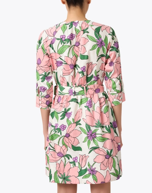 Irene Women's Pink Multi - Patterned Cotton Casual Dress