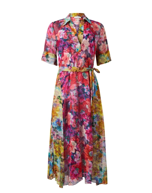 Celia Multicolored Printed Women's Shirt-style Dress