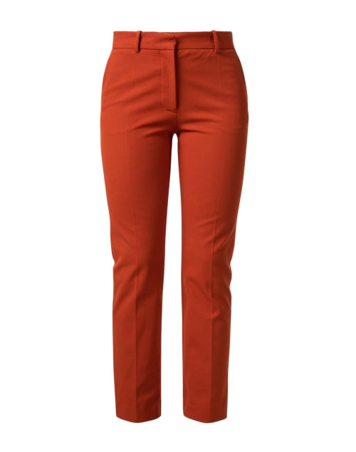 Coleman Orange Stretch Gabardine Slim - Leg Tailored Trousers