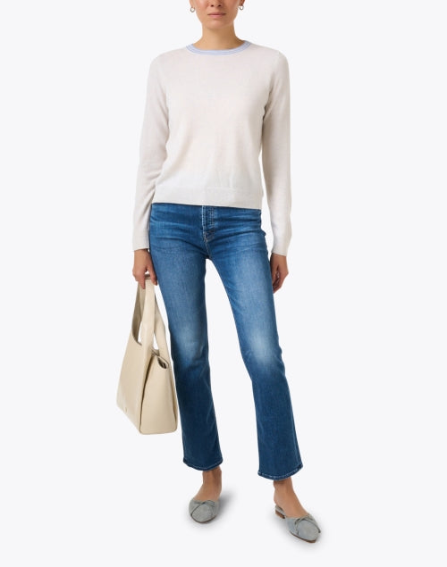 Elastic Stretch Cotton Tripper High - Rise Straight Leg Blue Jeans for All - Day Comfort