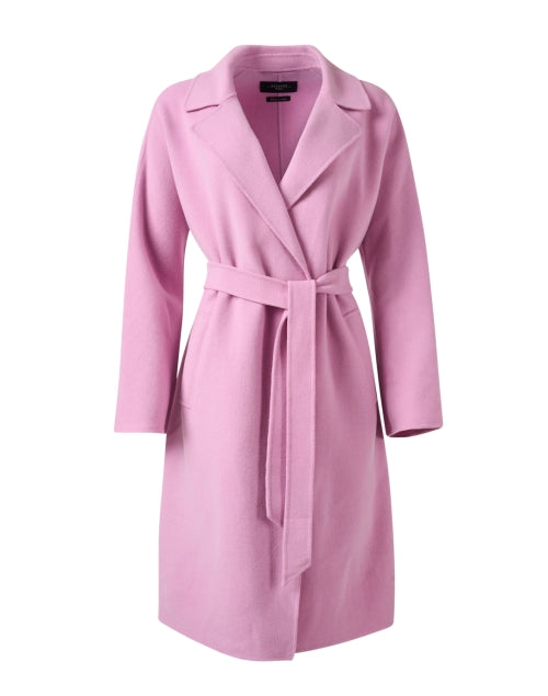 Charming Pink Wool Blend Wrap Civada Coat for Women