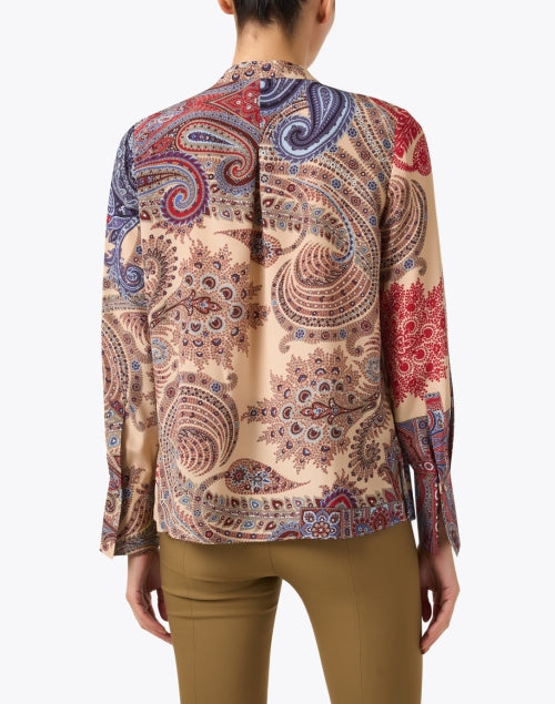 Kobi Halperin's Luxurious Bronson Silk Multi Paisley Print Women's Blouse
