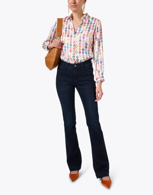 Vilagallo's Fashionable Irina Multi - Colored Printed Women's Blouse
