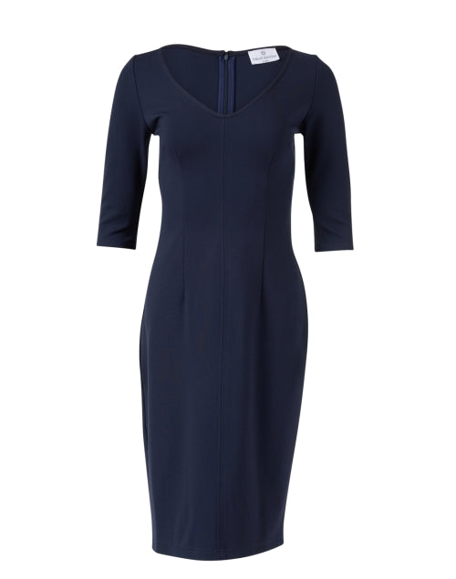 Navy Blue Ponte Material Women's Maggie Dress by Chloe Kristyn