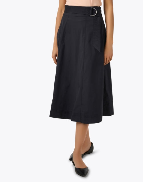 Stylish Black Cotton Facia Women's Skirt for a Modern Wardrobe