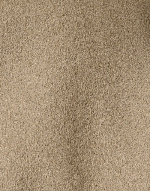 Elegant Olive-Colored Cropped Wool Double-Breasted Coat