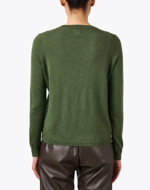 Stylish Angela Khaki Green 100% Merino Wool Women's Sweater for Various Occasions