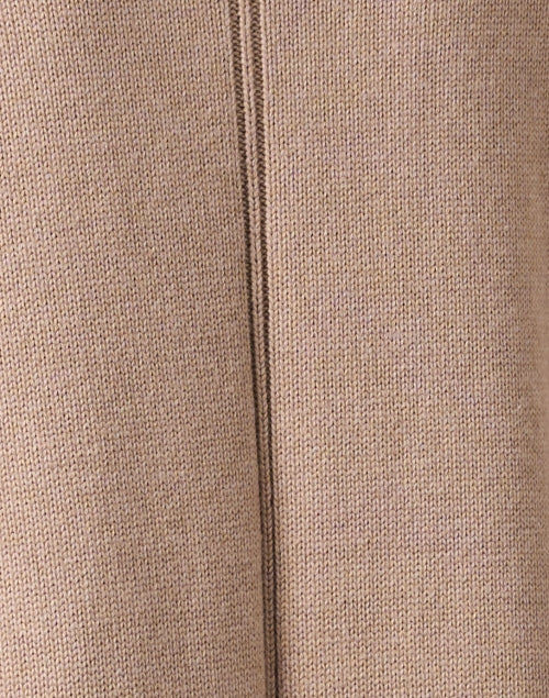 Soft Taupe Cotton Funnel - Neck Long - Sleeve Sweater