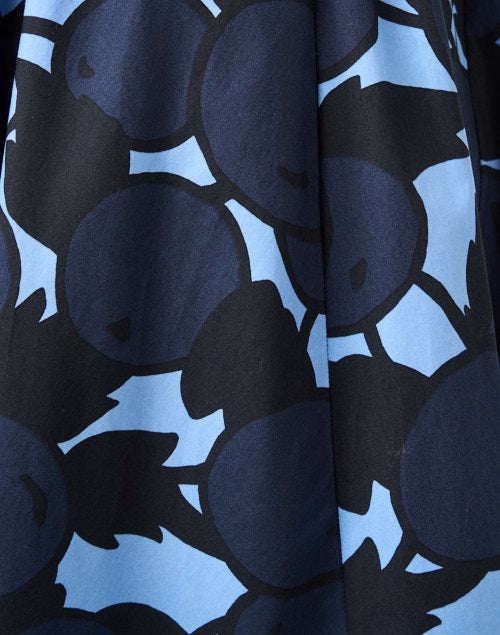 Stylish Rosia Cotton Dress with Black and Blue Print