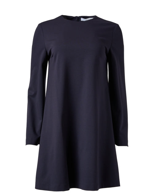 Navy Long Bell Sleeve Women's Mini Dress