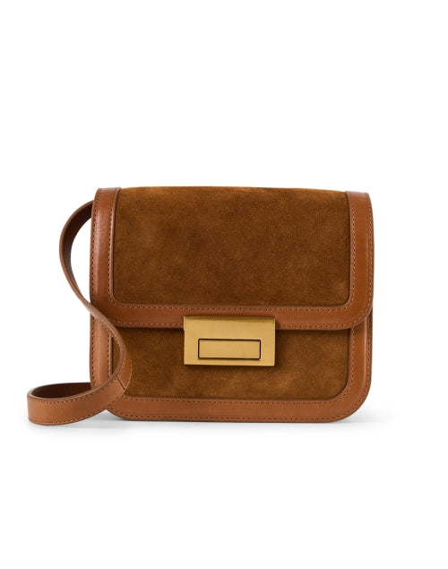 Desi Luxury Brown Suede Crossbody and Clutch Style Handbag