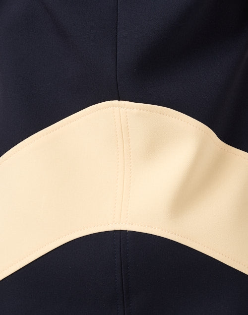 Stylish Navy and Beige Shift Regata Dress for Modern Women