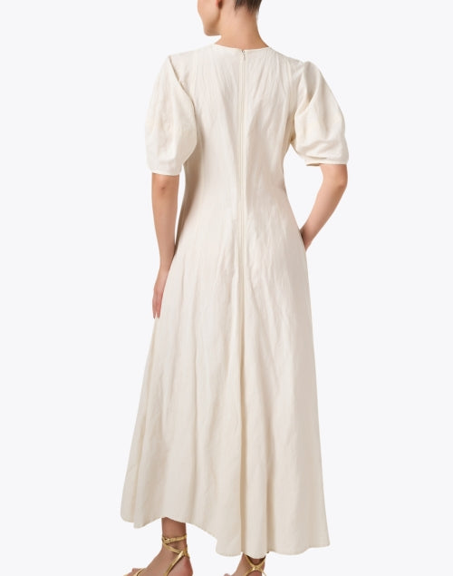 Apiece Apart's Exquisite Bettina Cream Crinkled Cotton Blend A-Line Dress