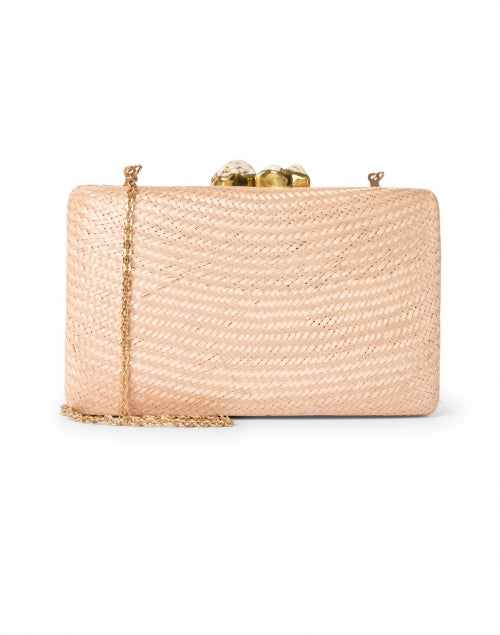 Jen's Light Pink Straw Handheld Clutch Purse