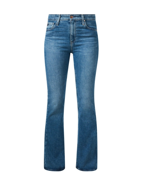 AG Women's Farrah Blue Bootcut Jeans with Split Hem Design